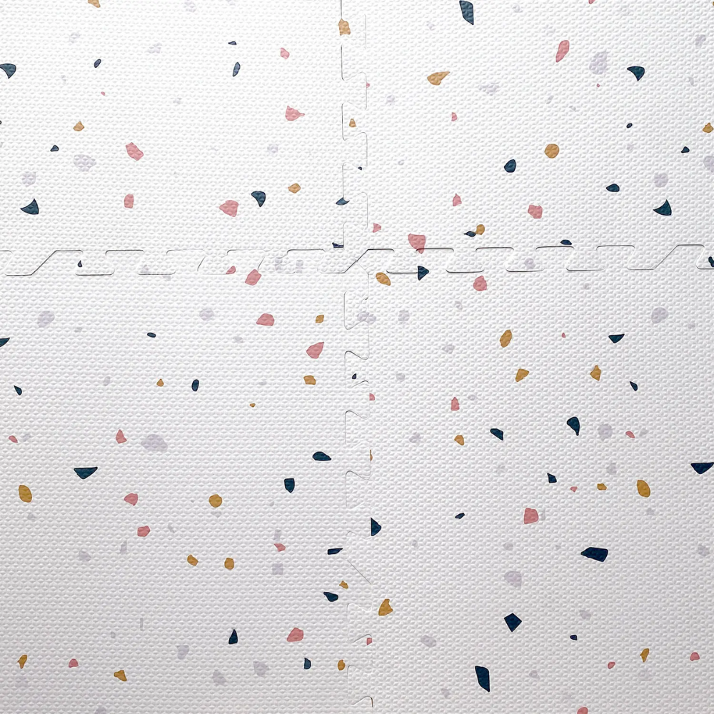Tayla Jean Terrazzo on White Tile Play Mat