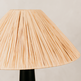 Mitaria Table Lamp with Raffia Shade – Black