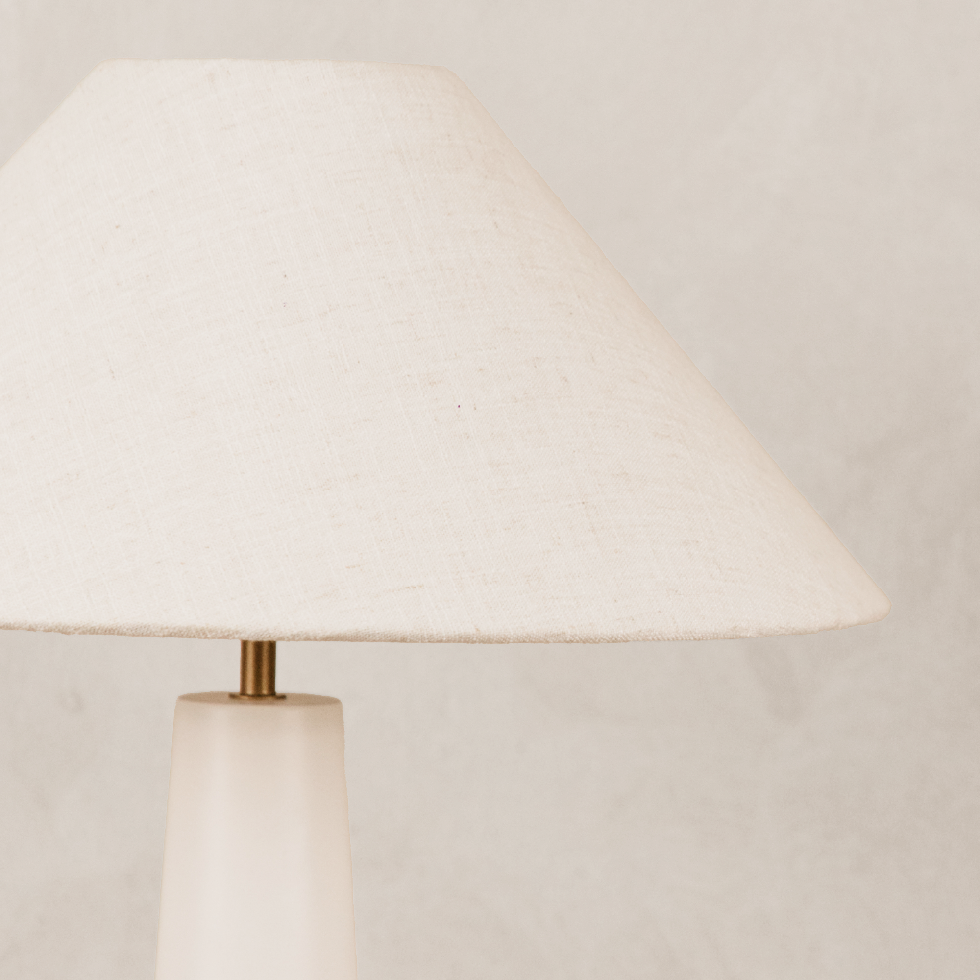 Mitaria Table Lamp with Linen Shade – White