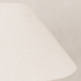 Mitaria Table Lamp with Linen Shade – White