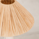 Mitaria Table Lamp with Raffia Shade – White