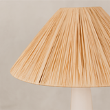 Mitaria Table Lamp with Raffia Shade – White