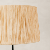 Moraad Floor Lamp with Raffia Shade – Black