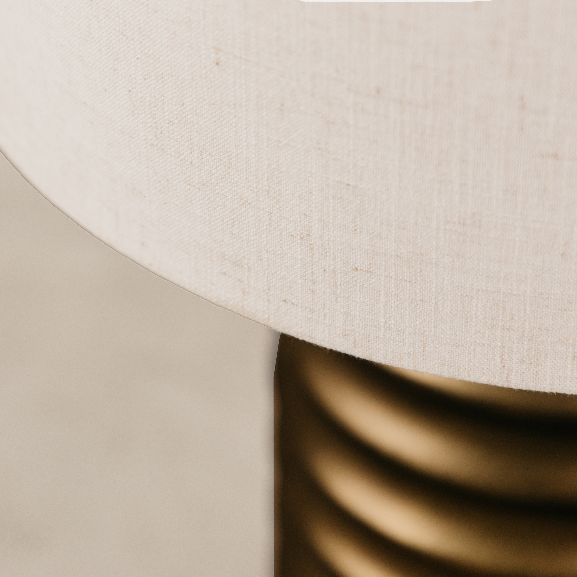 Ndebele Table Lamp with Linen Shade – Gold