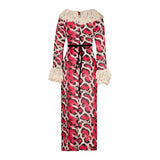 Pink Safari Woven Maxi Dress