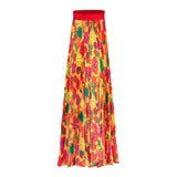 Fruits Pleated Maxi Dress