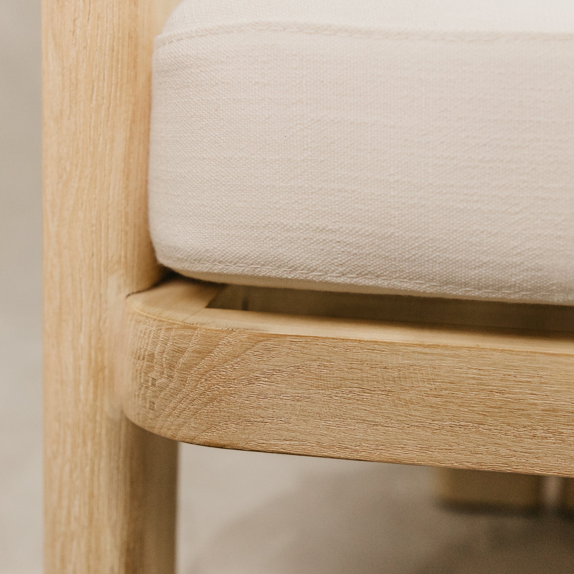 Oasis Large Three Seater Ashwood Couch – White
