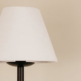 Olympic Wall Light with Tapered Linen Shade – Black