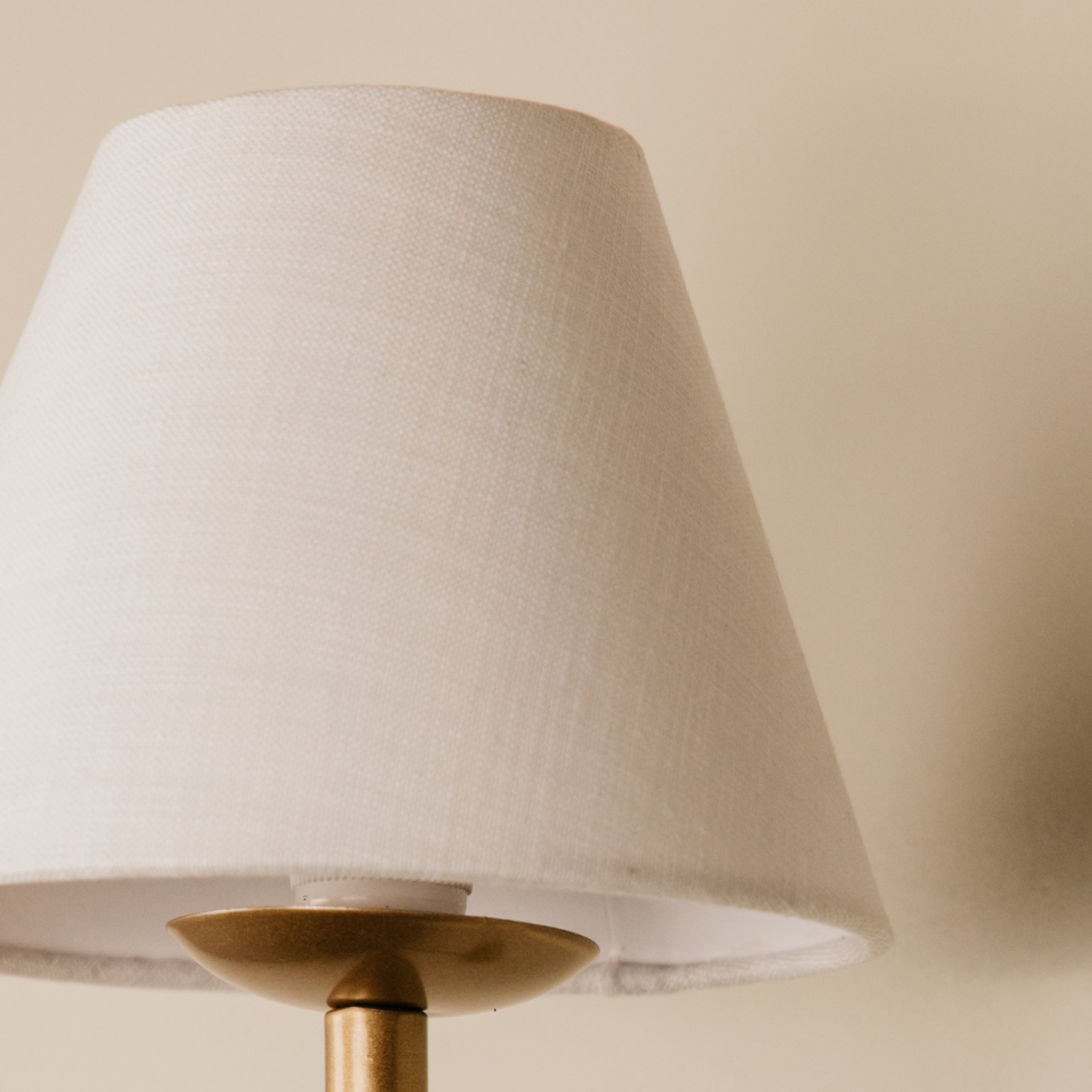 Olympic Wall Light with Tapered Linen Shade – Gold
