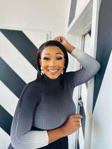 Zari Black Ombre Pleat Set
