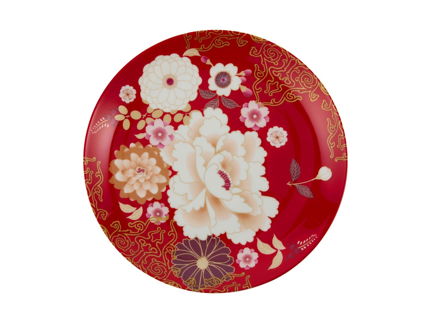MW Kimono Cake Plate 20cm Red Gift Boxed
