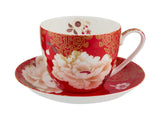 MW Kimono Cup & Saucer 300ML Red Gift Boxed