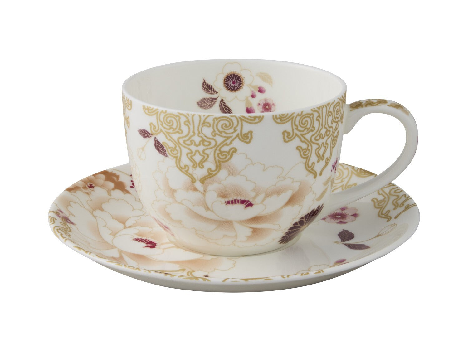 MW Kimono Cup & Saucer 300ML White Gift Boxed