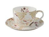 MW Kimono Cup & Saucer 300ML White Gift Boxed