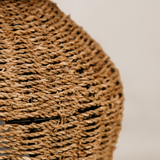 Panama Seagrass Table Lamp with Linen Shade – Natural
