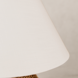 Panama Seagrass Table Lamp with Linen Shade – Natural