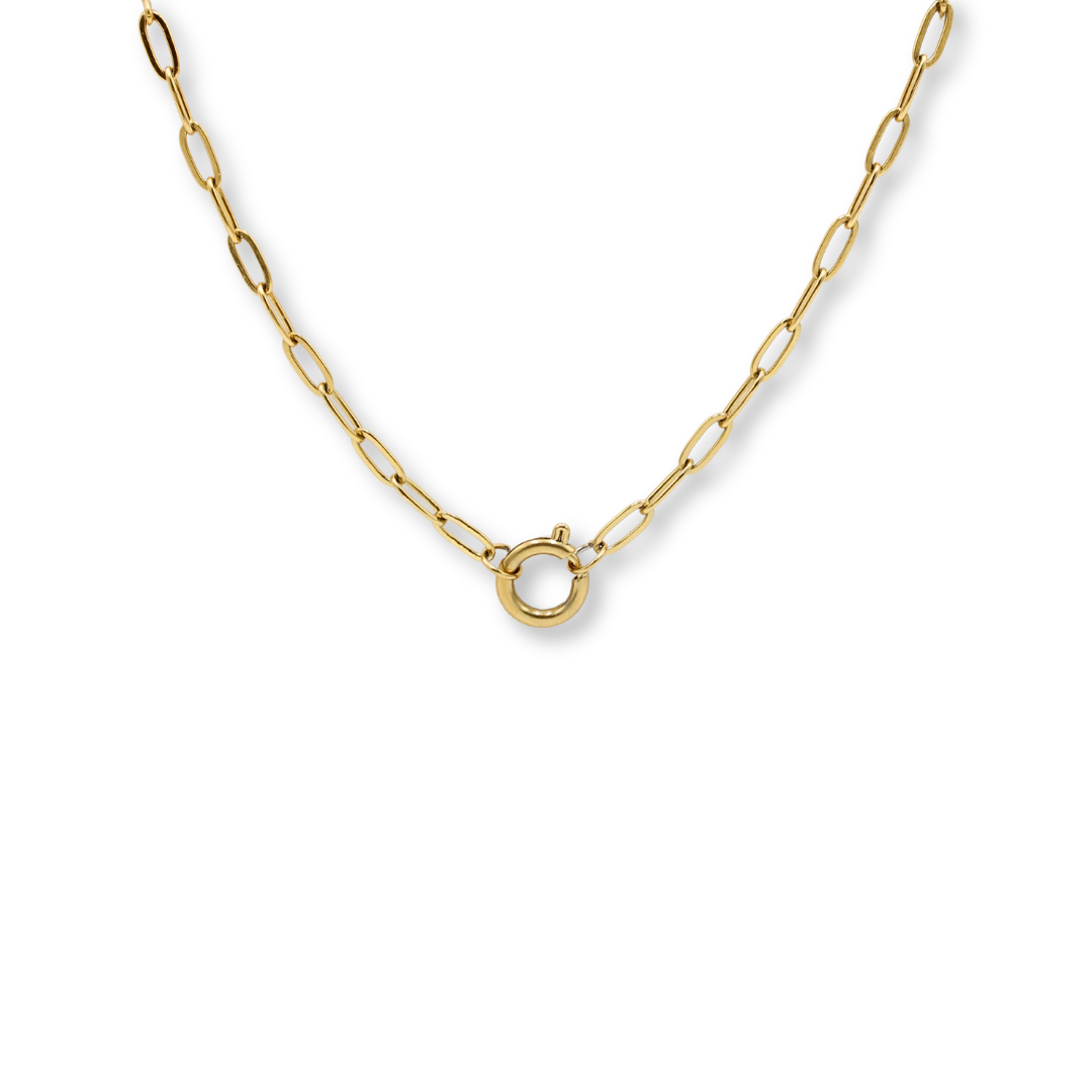 Clasp Charm Necklace Gold