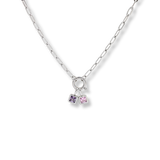 Clasp Charm Necklace Silver