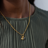 Clasp Charm Necklace Gold