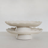 Oval Scalloped cake stand