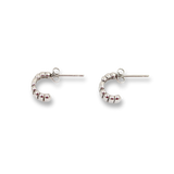 Petite Ripple Hoops Silver