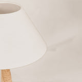 Pinnacle Chiselled Table Lamp with Tapered Linen Shade – Blonde