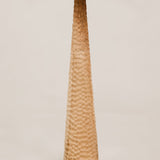 Pinnacle Chiselled Table Lamp with Tapered Linen Shade – Blonde