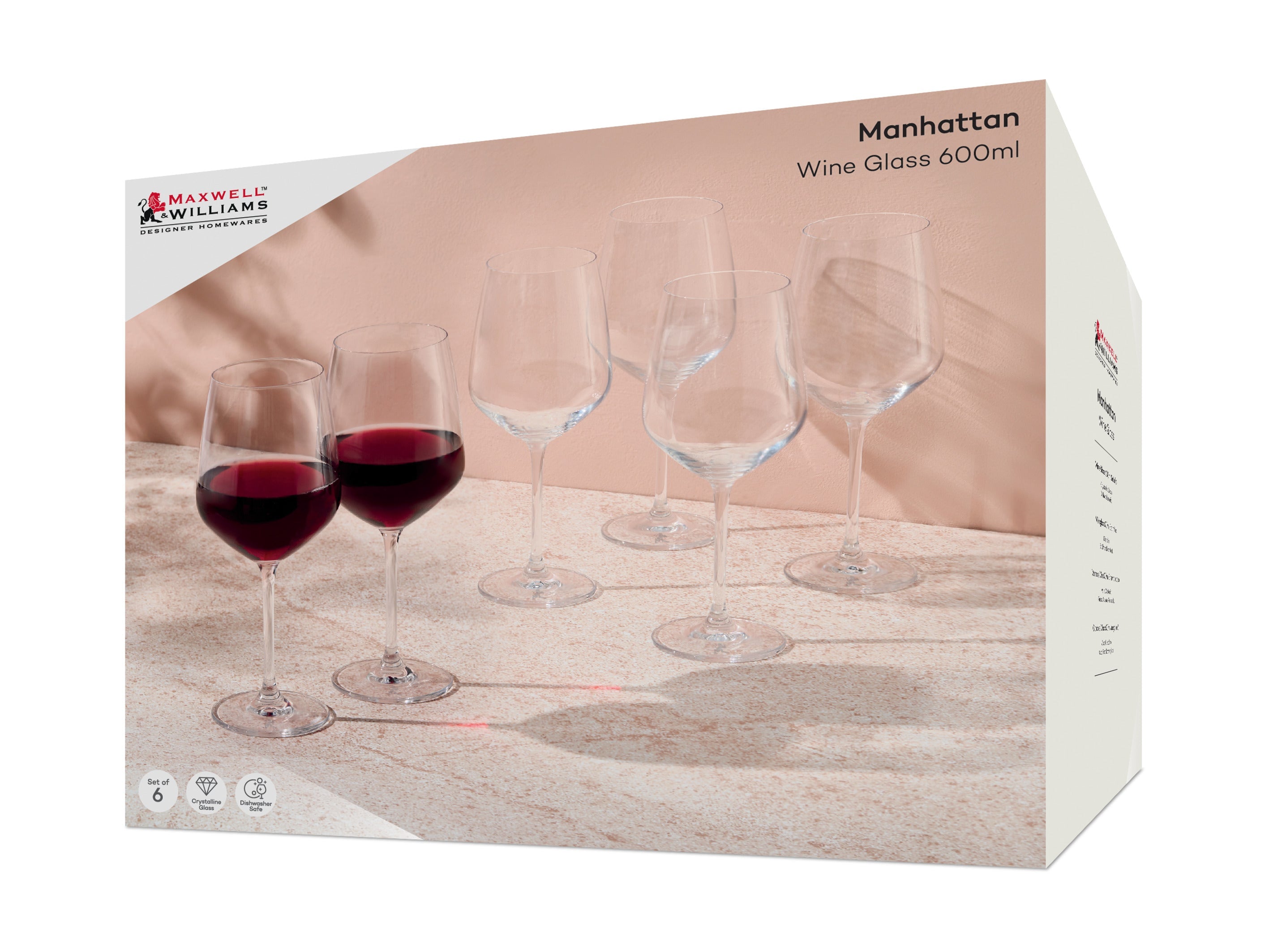 MW Manhattan Wine Glass 600ML Set of 6 Gift Boxed