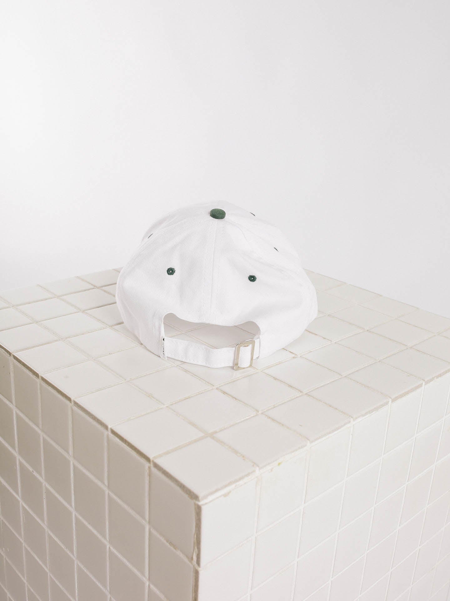 Short Float Green and White Dad Cap