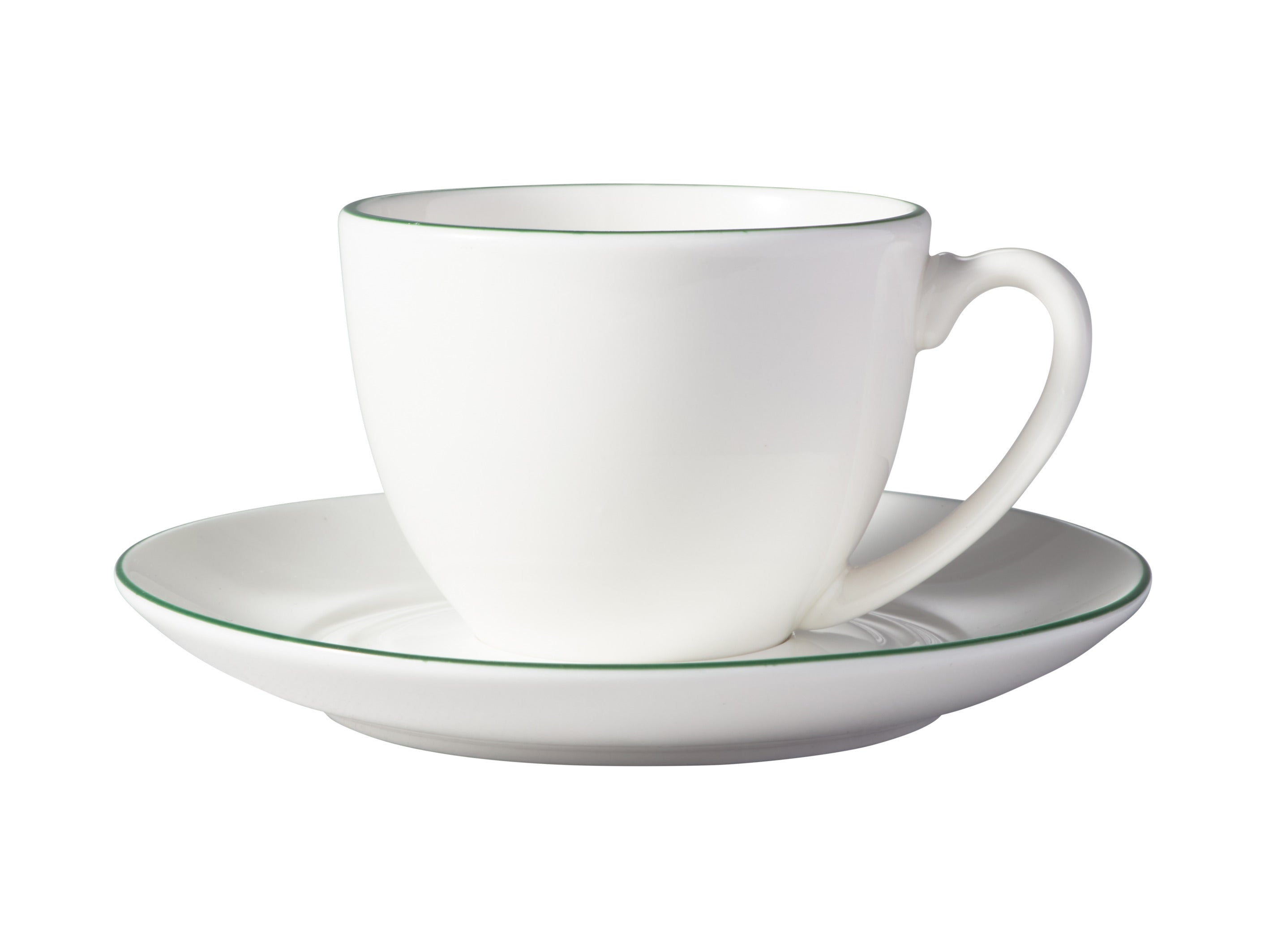 MW White Basics Edge Coupe Demi Cup & Saucer 90ML