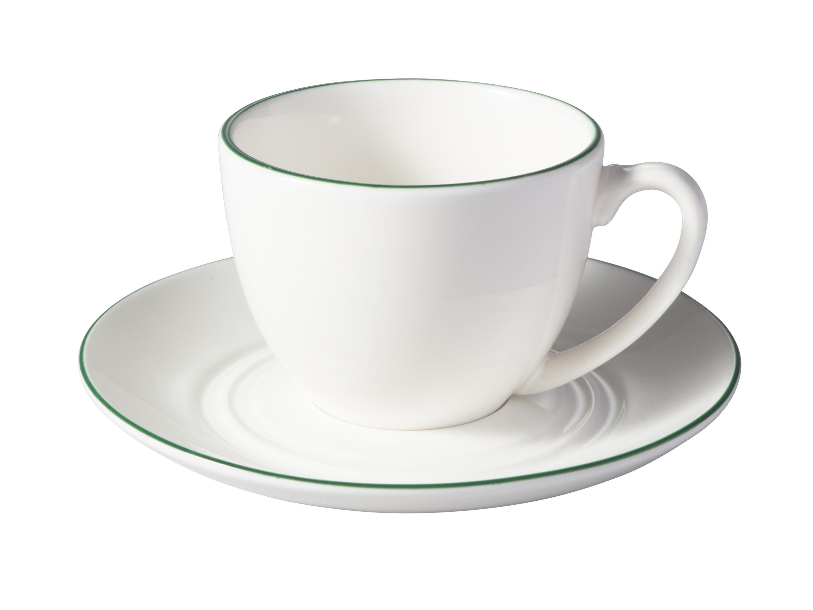 MW White Basics Edge Coupe Demi Cup & Saucer 90ML