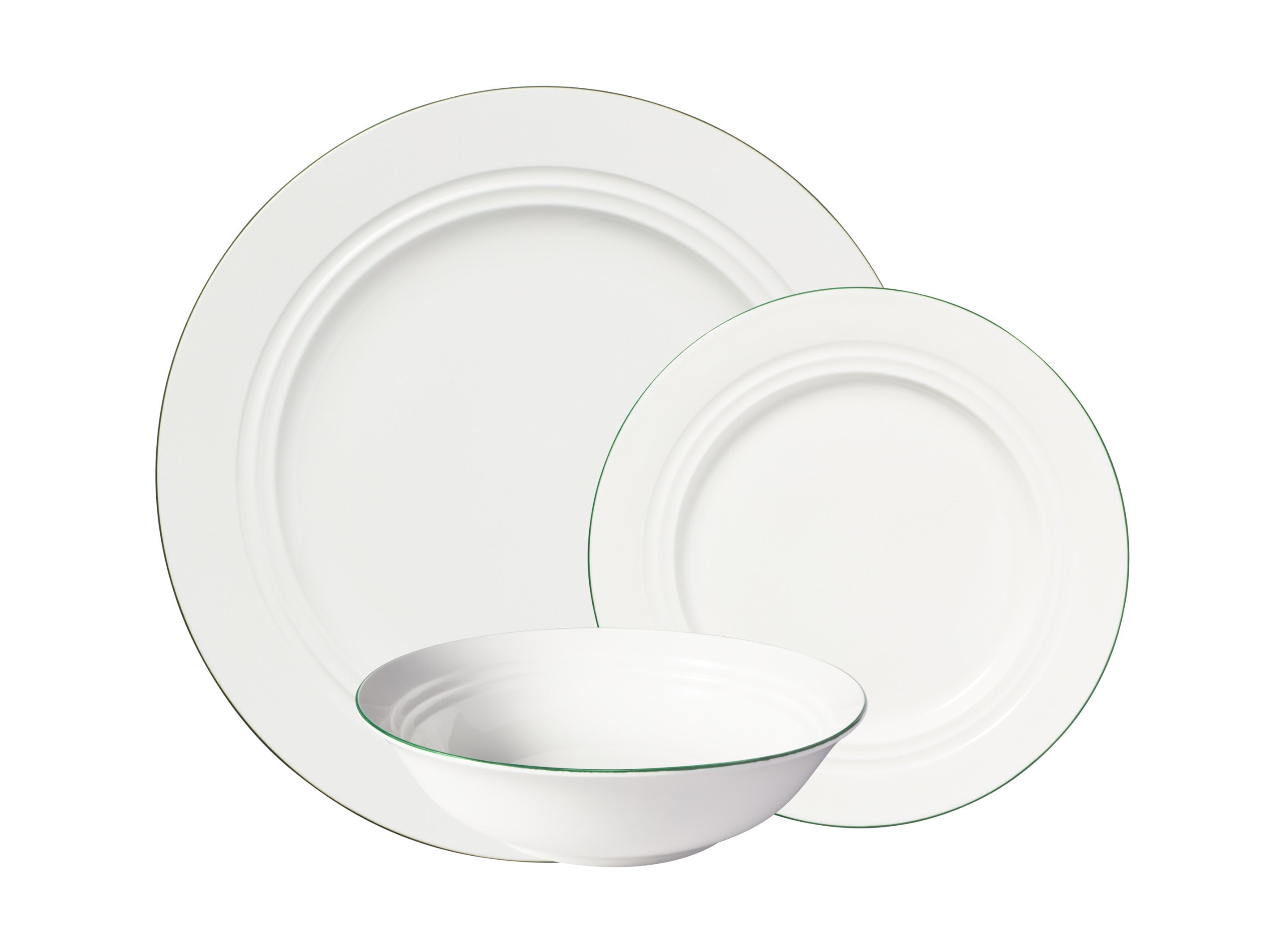 MW White Basics Edge Rim Dinner Set 12pc Gift Boxed