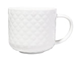 MW White Basics Mug 440ML Quilted Diamond