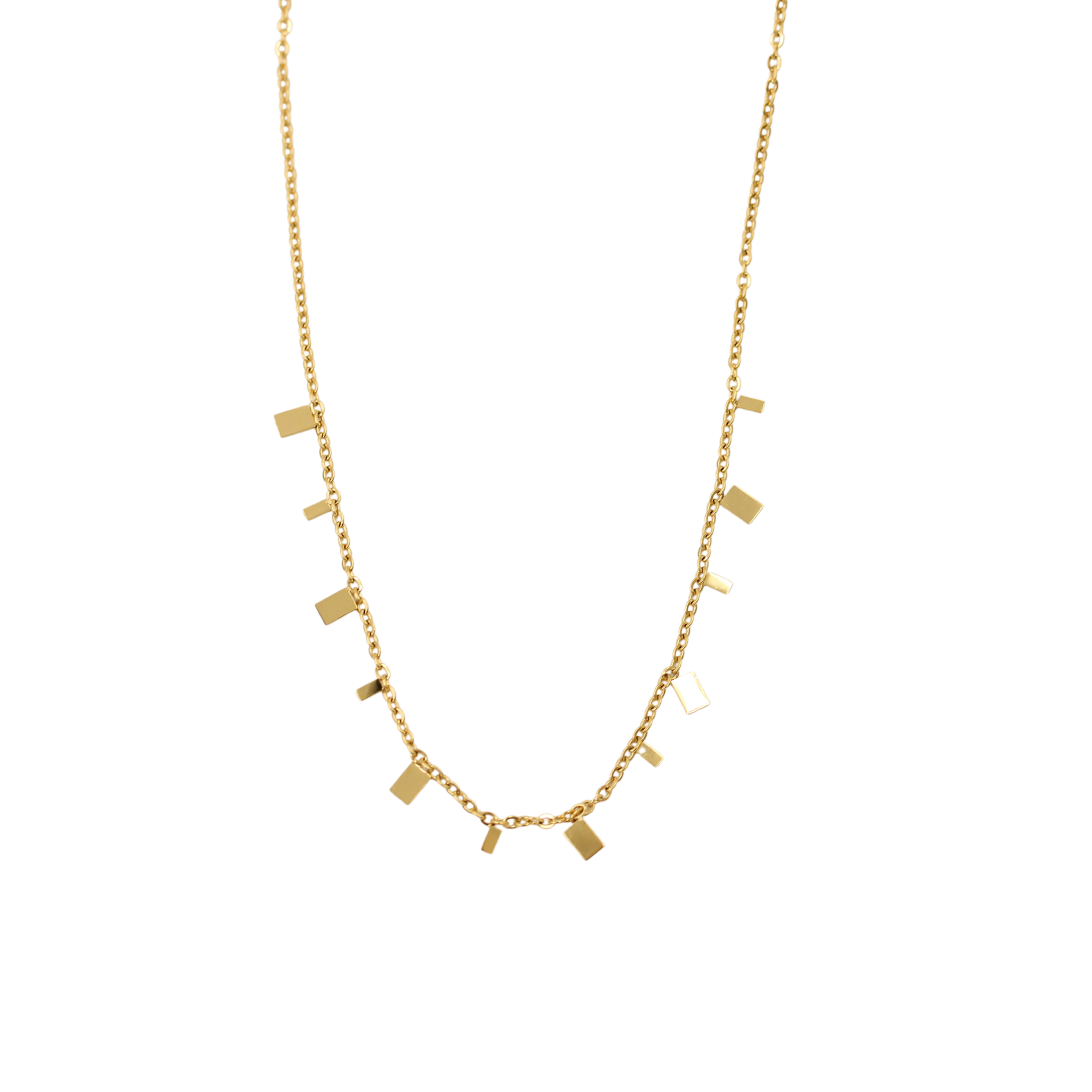 Rectangle Disc Necklace