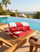 Beach Towels - Red and White - Image 1