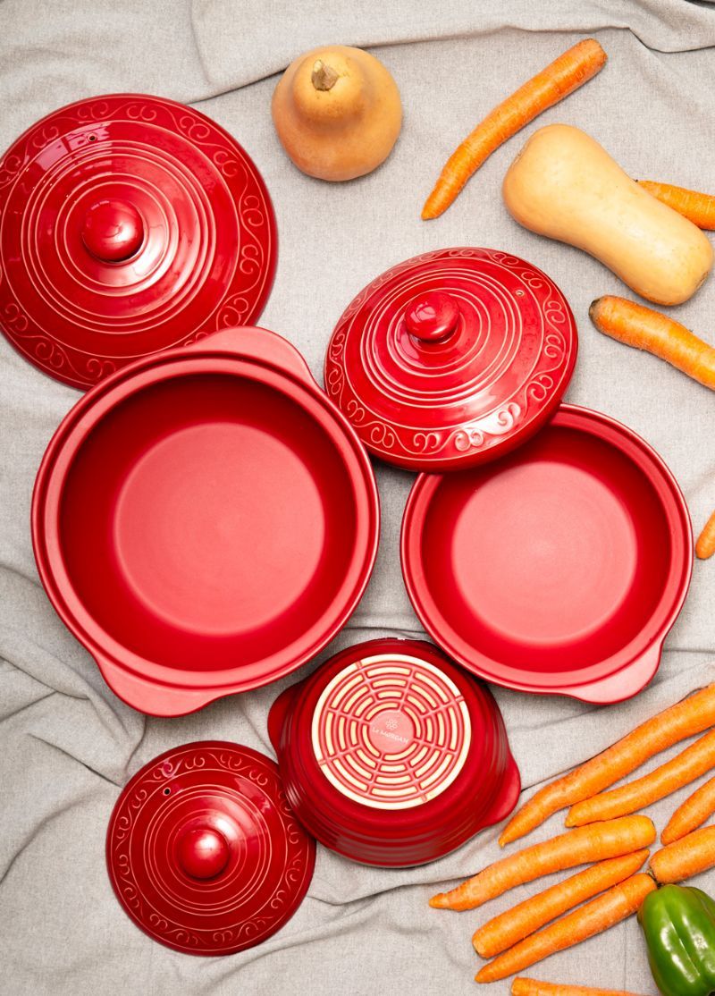 Red 6Pc Extreme Casseroles - Image 1