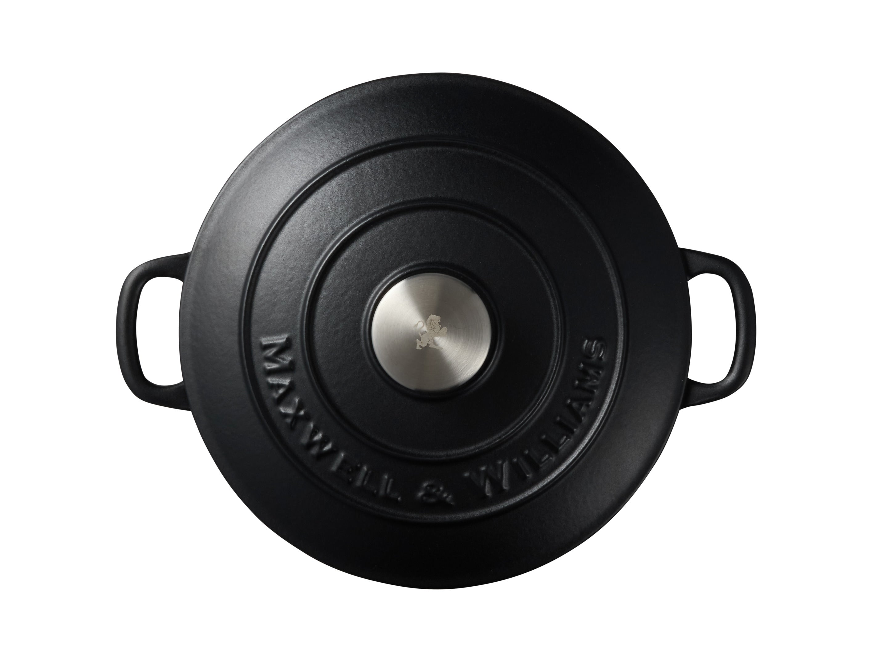 MW Cast Iron Round Casserole Black 24cm / 3.3L Gift Boxed