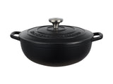 MW Cast Iron Round Casserole Black 26cm / 4L Gift Boxed