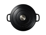 MW Cast Iron Round Casserole Black 26cm / 4L Gift Boxed