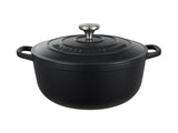 MW Cast Iron Round Casserole Black 28cm / 6.2L Gift Boxed
