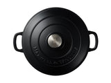 MW Cast Iron Round Casserole Black 28cm / 6.2L Gift Boxed