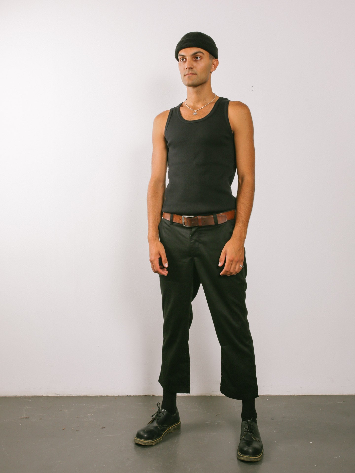 Mens Rib Vest Black