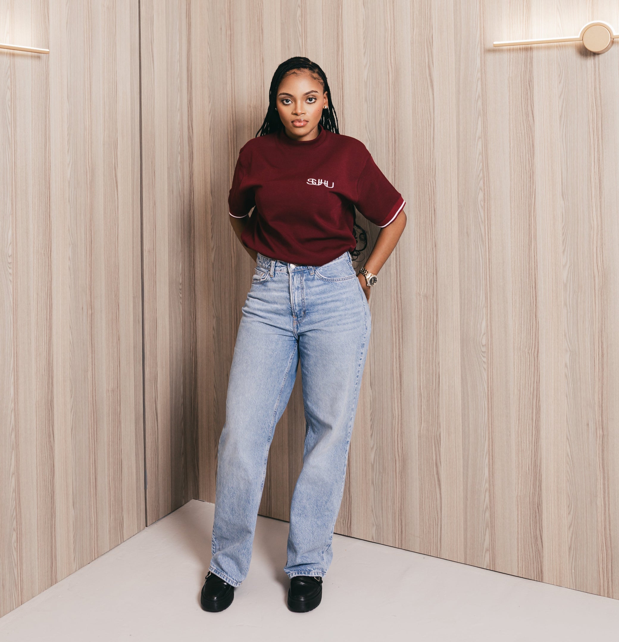 SUHU DATE NIGHT TOP, BURGUNDY