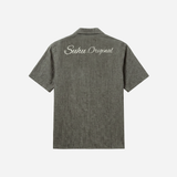 SUHU Aged Green Linen Shirt