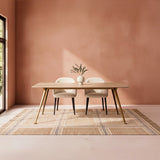 Saba Dining Table – Grey & Gold