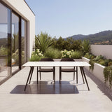 Saba Dining Table – White & Black