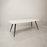 Saba Dining Table – White & Black