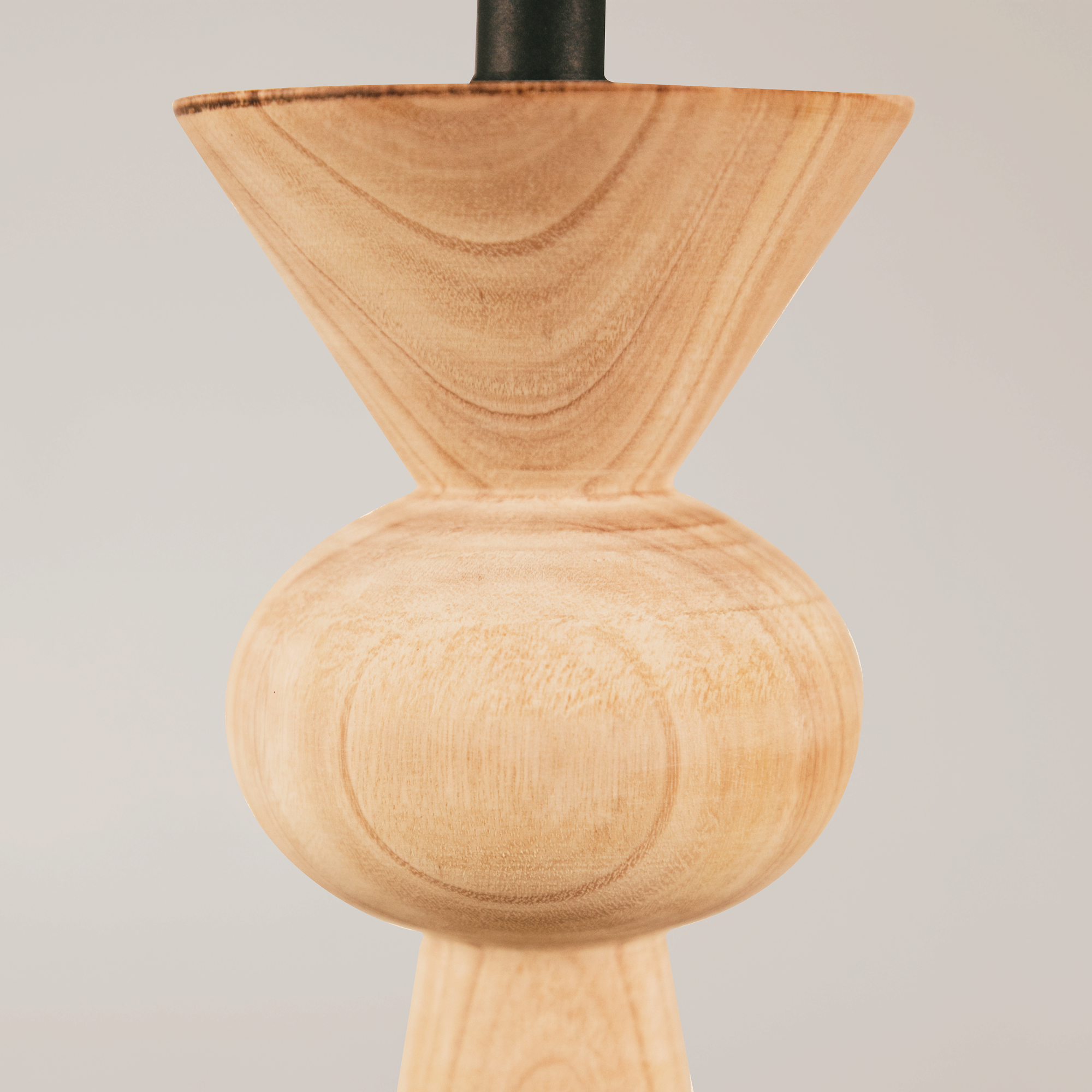 Sabie Table Lamp with Tapered Linen Shade – Blonde