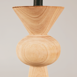Sabie Table Lamp with Tapered Linen Shade – Blonde