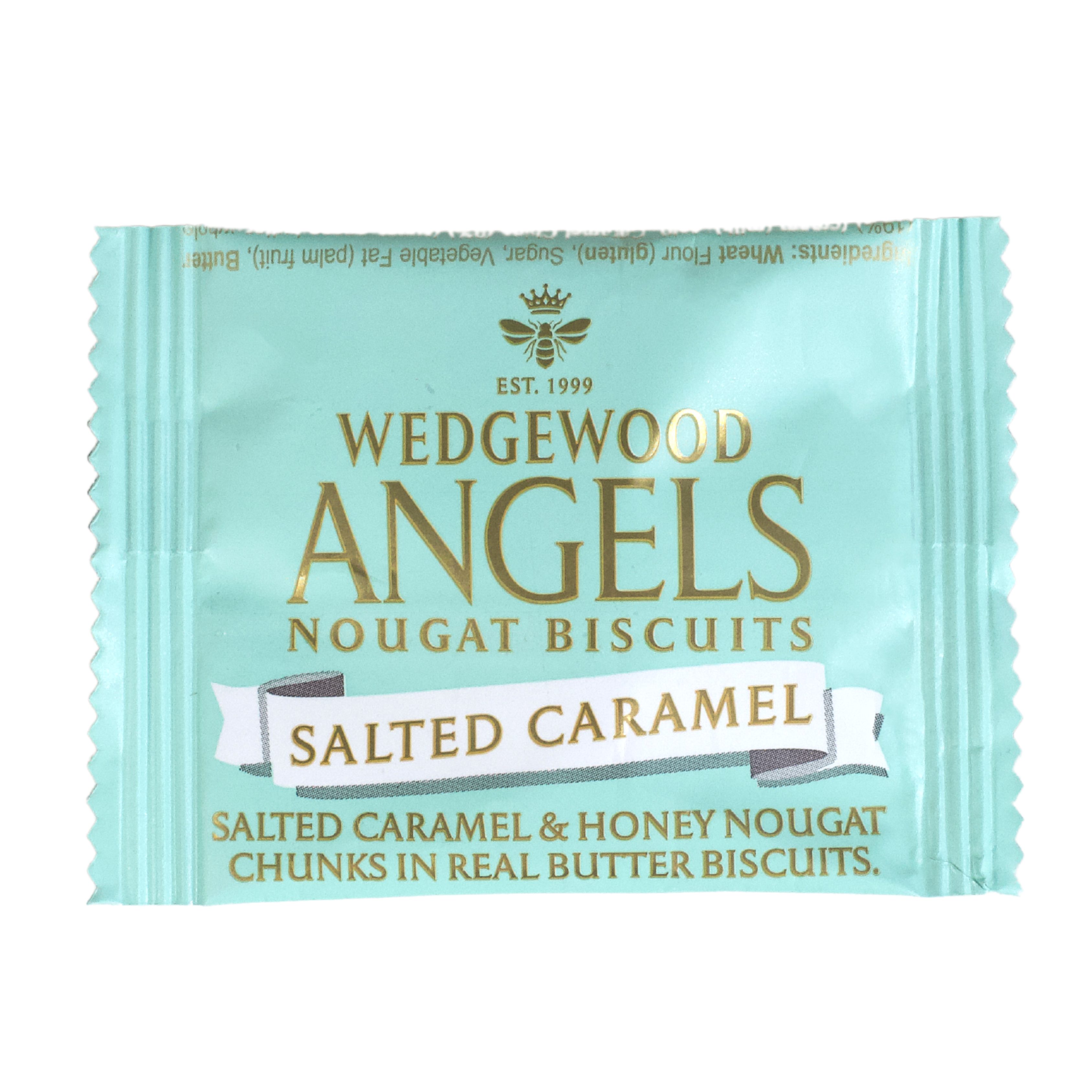 Angels Honey Nougat Biscuits - Salted Caramel Single Serving 10g (Box of 60) (Next Day Delivery Product))